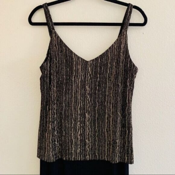 Alex Evenings Mother of the Bride/Groom Formal Long Dress Sz 12 Gold Black - Picture 6 of 7